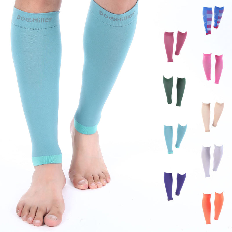 Doc Miller Calf Compression Sleeve Men and Women - 20-30mmHg Shin Splint Compression Sleeve Recover Varicose Veins, Torn Calf and Pain Relief - 1 Pair Calf Sleeves Teal Color - XX-Large Size - NewNest Australia
