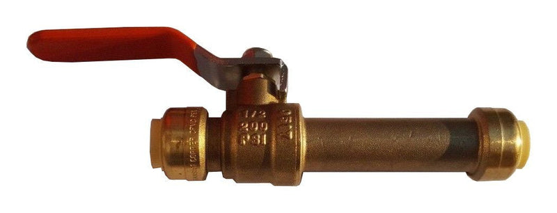 1 Piece XFITTING 1/2" Push Fit Slip Ball Valve, Full Port, 1/4 Turn, Certified to NSF ANSI61, Lead Free Brass, Plumbing Fitting for Copper, Pex, CPVC, 1 Pack - NewNest Australia