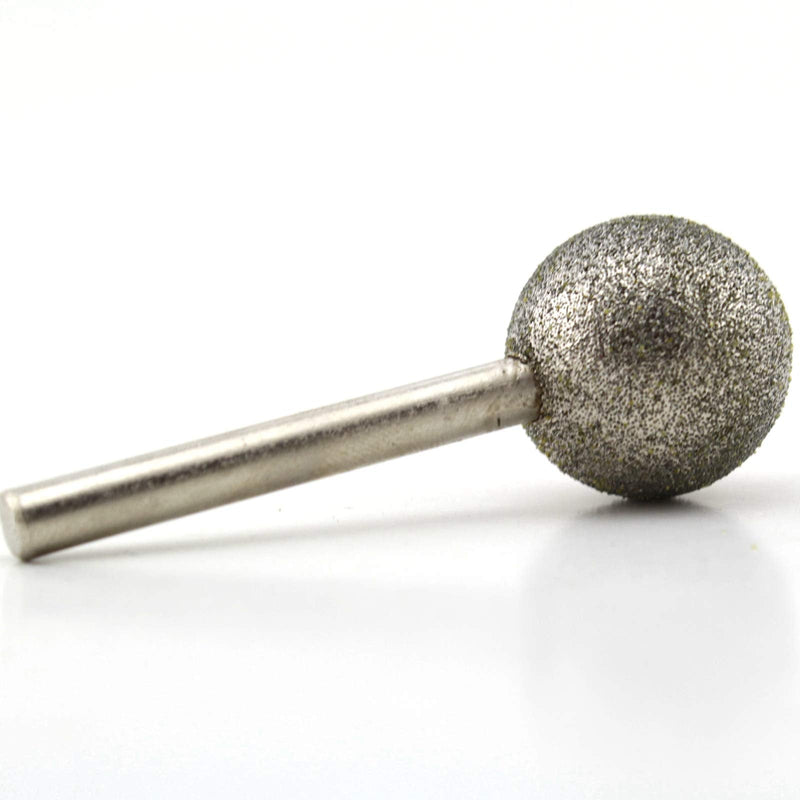ILOVETOOL 25 mm Dia Spherical Head Diamond Grinding Bit Coated Mounted Points Round Ball Burs Grit 80 Shank 6mm Coarse Tools for Stone Head Diameter 25 mm - NewNest Australia