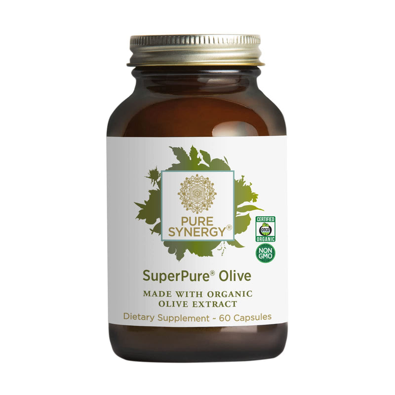 Pure Synergy SuperPure Olive Extract | 60 Capsules | Made with Organic Ingredients | Non-GMO | Vegan | with Olive Oil Extract and Olive Leaf Extract - NewNest Australia