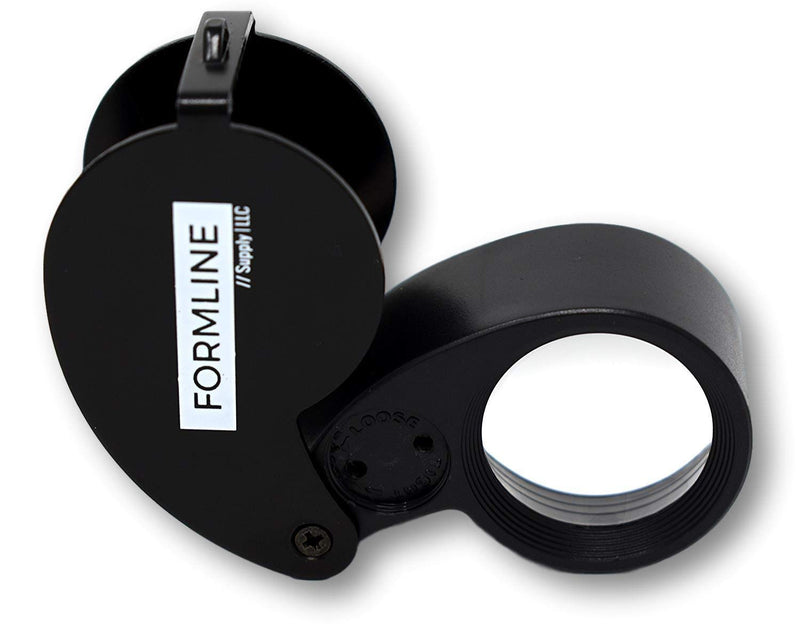 Formline Supply 40X LED Illuminated Jewelers Loupe/Trichome Scope Magnifier Good for Gardening, Jewelry, Antiques, Coins, Rocks, Stamps, Hobbies, Watches,Photos and Science (40X, Black/White) - NewNest Australia