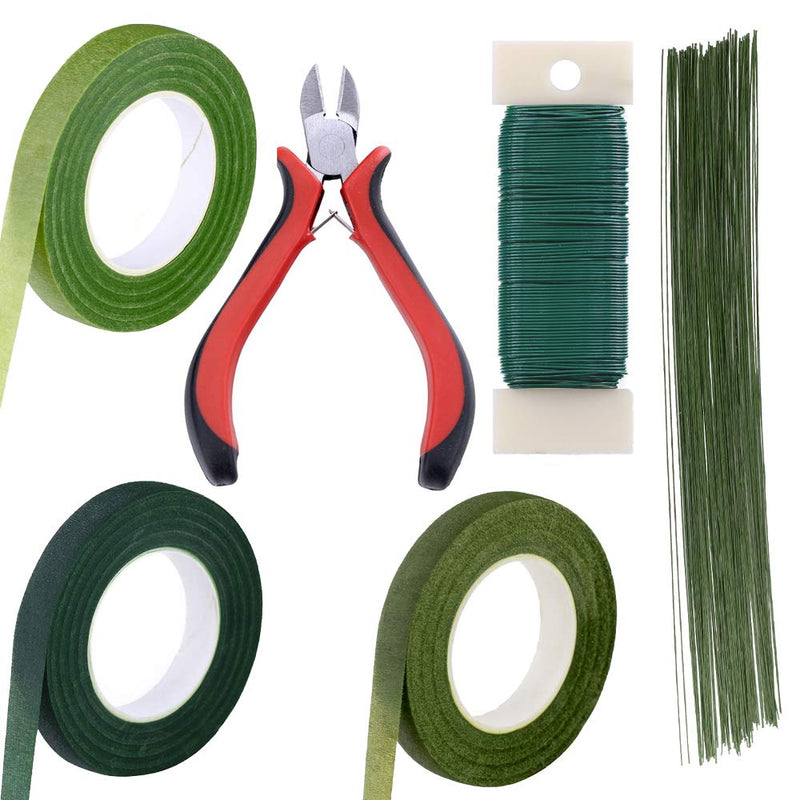 Supla Floral Arrangement Kit Floral Tools Wire Cutter Stem Wire Floral Wire 26 Gauge and 22 Gauge Wire Green Floral Tapes for Bouquet Stem Wrap Florist - NewNest Australia
