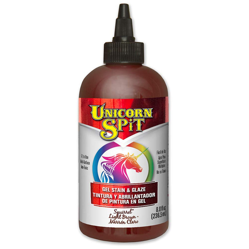 Unicorn SPiT 5771014 Gel Stain & Glaze,Squirrel, 8 Ounce Bottle, 8 Fl Oz (Pack of 1), Classic Assorted - NewNest Australia