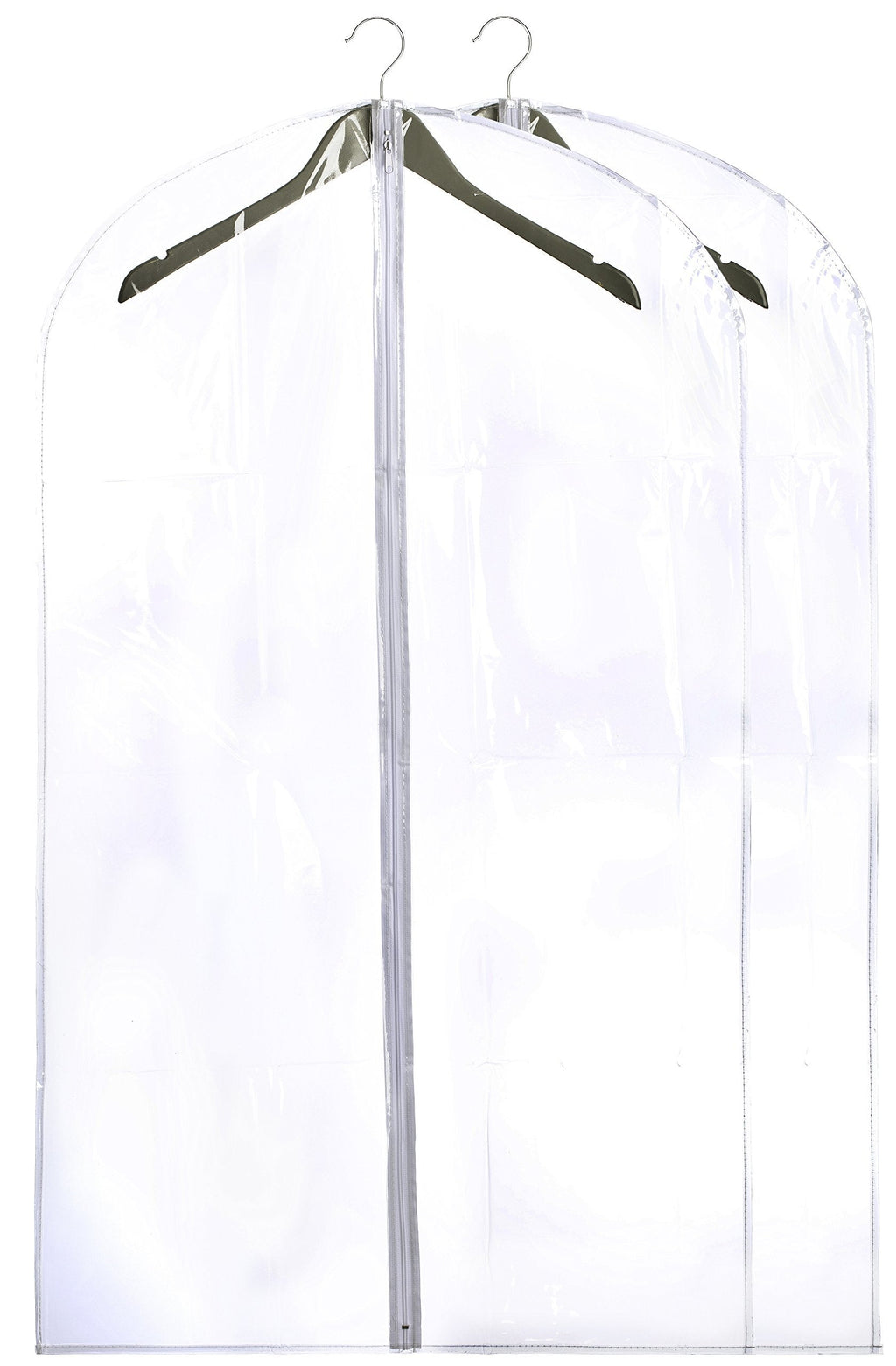 NewNest Australia - Clear Vinyl Garment Bag - Protect Your Clothing While Traveling and Dust Free While Hanging in Your Closet. These Garment Bags are Ideal for Coats, Suits, Dresses or Gowns - Set of 2 (24 X 42 Inches) 24" x 42" Clear Vinyl 