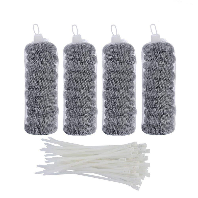 SUNHE 40 Pieces Lint Traps Washing Machine Lint Trap Snare Laundry Mesh Washer Hose Filter with 40 Pieces Cable Ties (40) - NewNest Australia