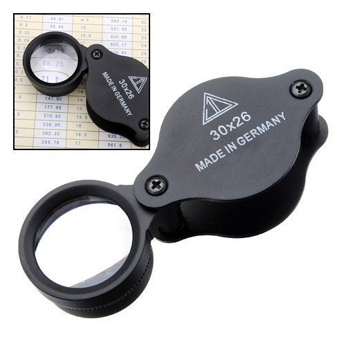 Loupe Glass Lens 30X Magnifier Pocket Folding Magnifying for Hobby Crafts Home Work Jewelry Detecting Identifying - NewNest Australia