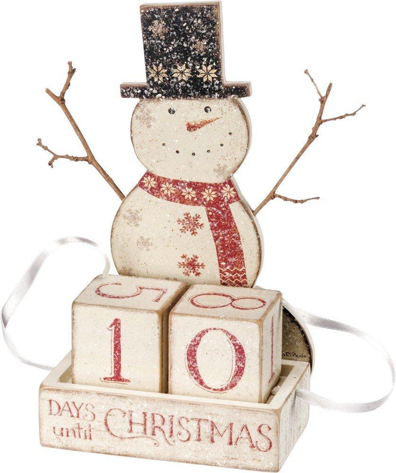 NewNest Australia - Primitives by Kathy Nordic Countdown Block, Snowman 