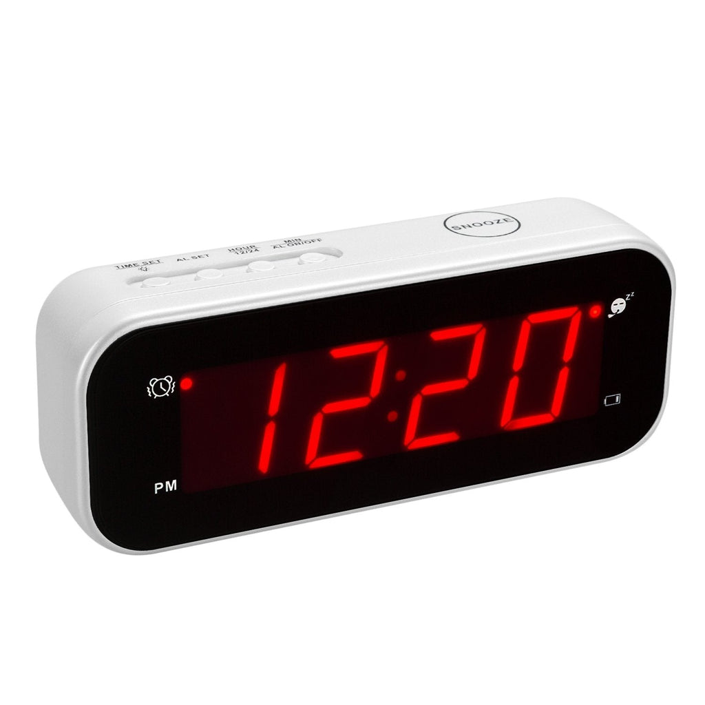 NewNest Australia - Kwanwa Small Digital LED Alarm Clock Battery Powered Operated Only with Thermometer for Travel Kids Girls Teens 