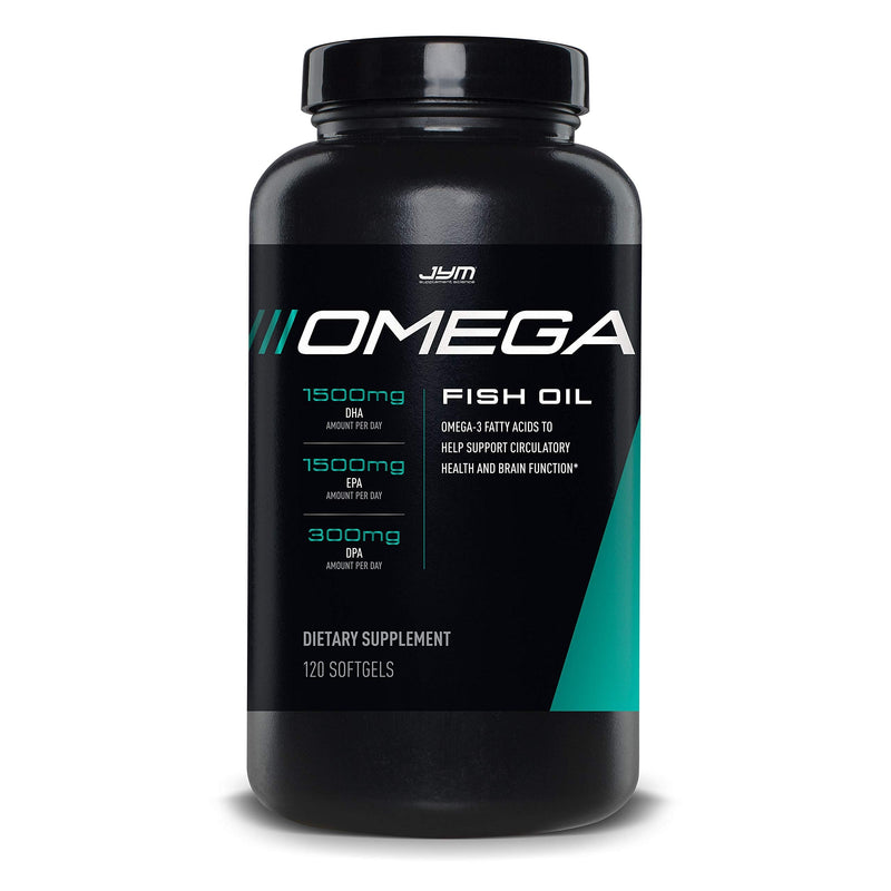 Omega JYM Fish Oil 2800mg, High Potency Omega 3, EPA, DHA, DPA for Brain, Heart, & Joint Support | JYM Supplement Science | 120 Soft Gels - NewNest Australia