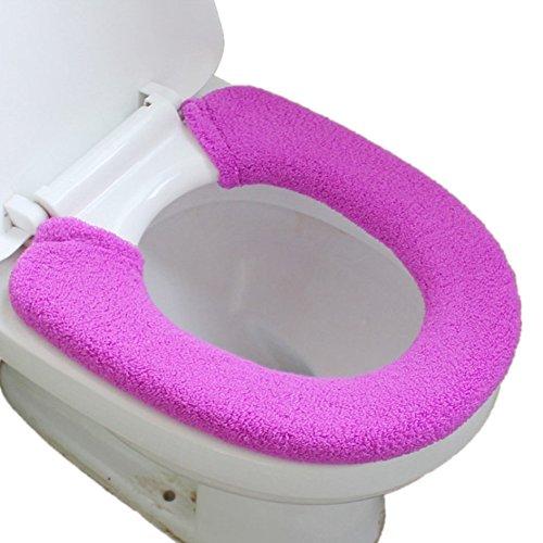 Vimeet Warm Toilet Seat Cover Washable Bathroom Closestool Pad Mat Purple - NewNest Australia