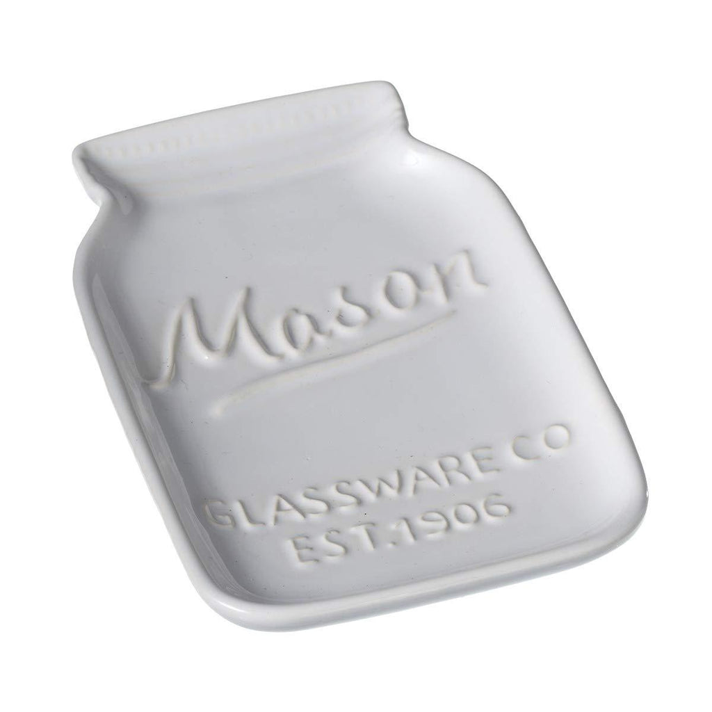 NewNest Australia - Midwest CBK 6" White Ceramic Mason Jar Trinket Dish 