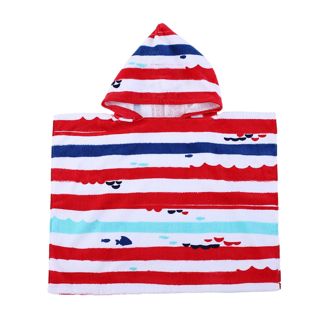 PERYOUN Stripe Kids Baby Hooded Bath/Beach/Pool Towel 100% Cotton - NewNest Australia