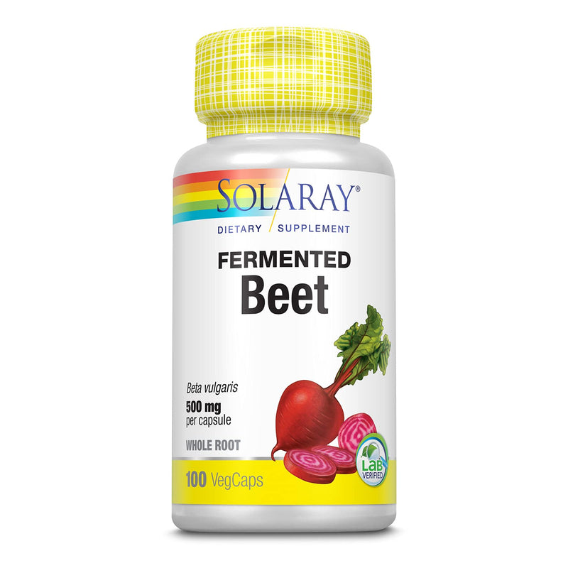 Solaray Fermented Beet Root Supplement | Athletic Performance, Circulation & Heart Health Support, 100 Serv, 100 VegCaps 100 Count (Pack of 1) White - NewNest Australia