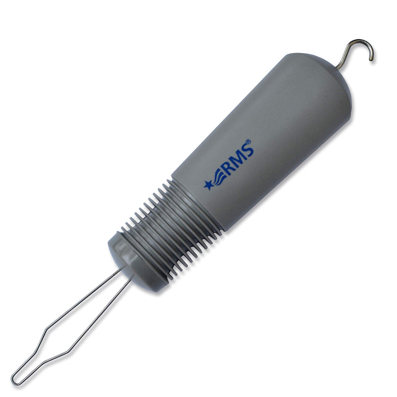 RMS Button Hook with Zipper Pull - Button Assist Device with Comfort & Wide Grip, Shirt & Coat Buttoning Aid Ideal for Limited Dexterity Caused by Arthritis (Grey) - NewNest Australia