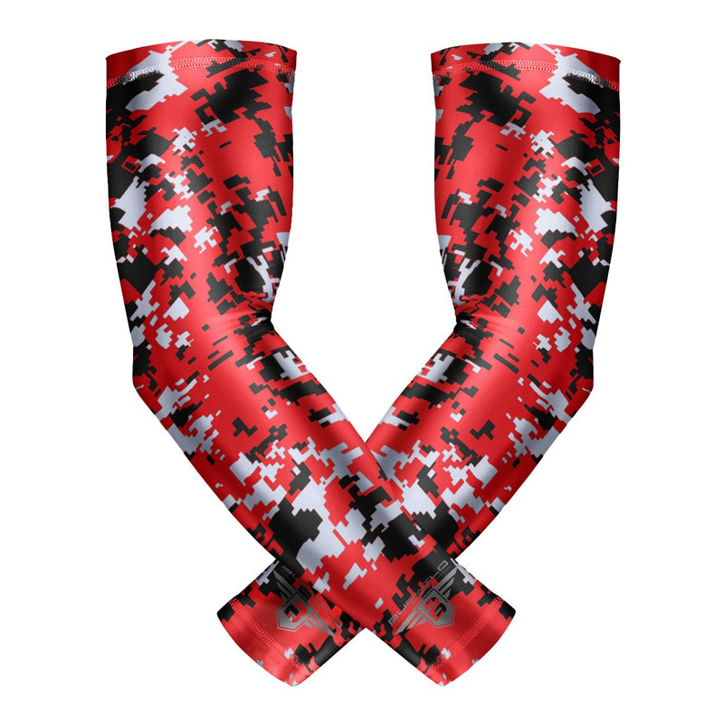 Sports Compression Arm Sleeves Baseball Basketball Shooter Youth & Adult Size Red Camo YL - NewNest Australia