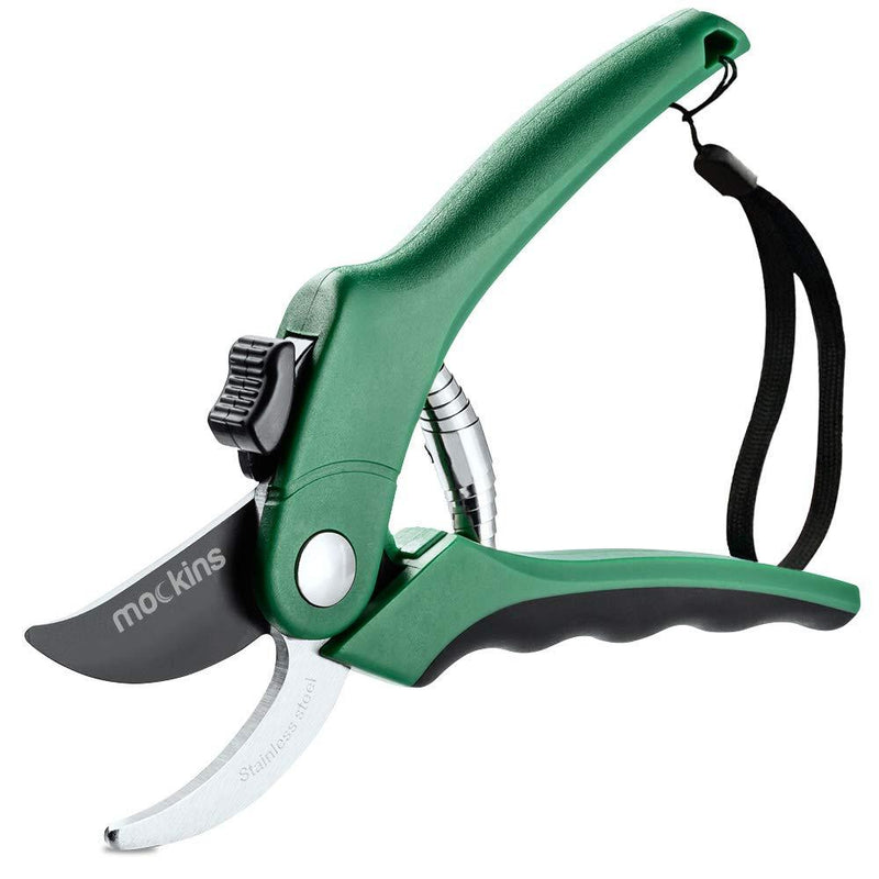 Mockins Professional Heavy Duty Garden BYPASS Pruning Shears , Tree Trimmers Secateurs , Hand Pruner , Stainless Steel Blades | 8 mm Cutting Capacity Green - NewNest Australia