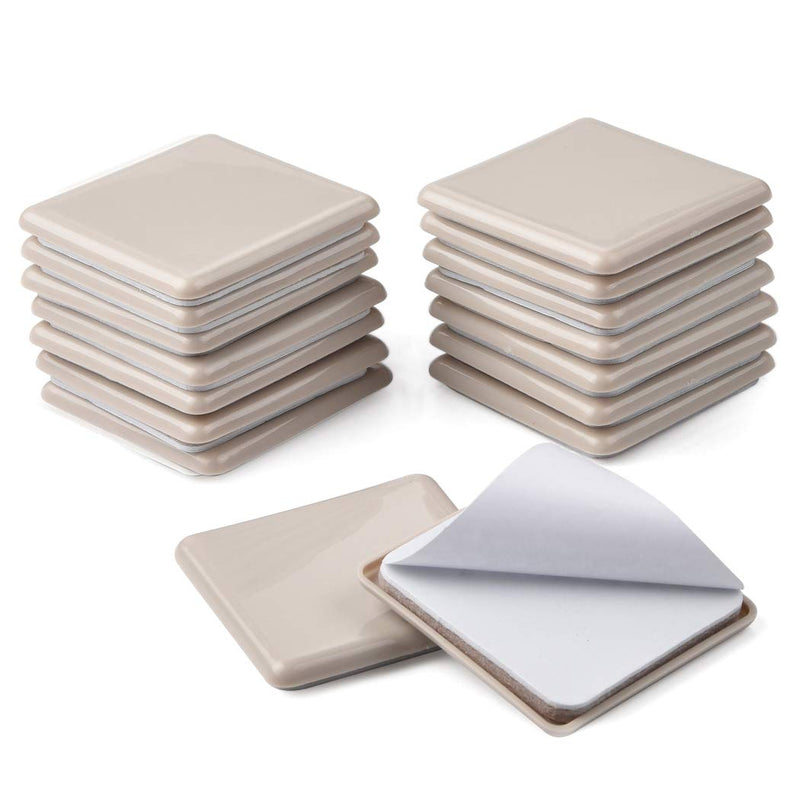16 Pack Self-Stick Furniture Sliders 2-1/2" Heavy Duty Adhesive Furniture Table Desk Chair Movers for Carpet Furniture Sliders Carpet Moving Sliders Furniture Moving Pads Furniture Glides - NewNest Australia