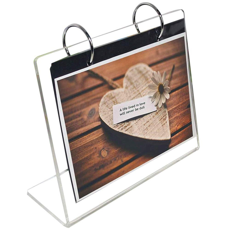 Clear Slant Back Acrylic Sign Holder,Frames Desktop Display Holder"L" Type with Vertical Stand Menu Holders,Photo Clip 13 Shows 26 Photos Photography Studio/Album Horizontal 4x6" - NewNest Australia