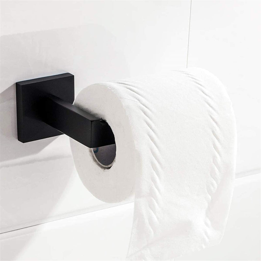 Nolimas Classic Paper Roll Holder Matte Black Wall Mounted SUS 304 Stainless Steel Bathroom Rust Proof Toilet Tissue Holder - NewNest Australia