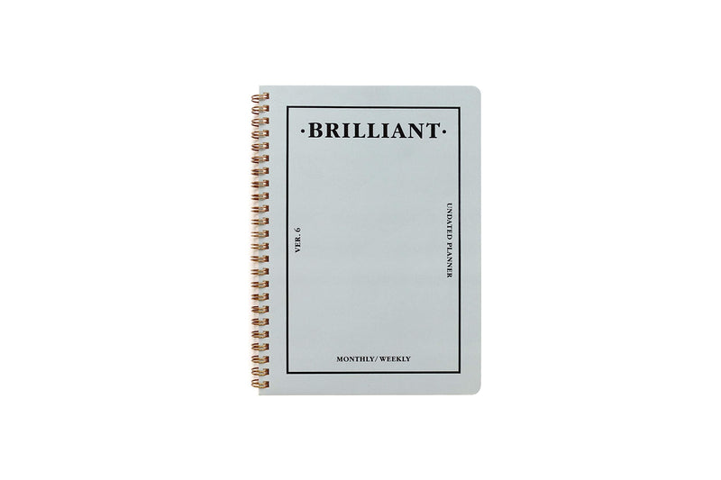 PAPERIAN Brilliant Monthly & Weekly Planner - Wirebound Undated Monthly &Weekly Planner Book Scheduler Diary (Grey Sky) Grey Sky - NewNest Australia