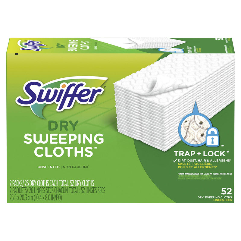 Swiffer Sweeper Dry Mop Refills for Floor Mopping and Cleaning, All Purpose Floor Cleaning Product, Unscented, 52 Count (Packaging May Vary) Swiffer Sweeper Refills - NewNest Australia