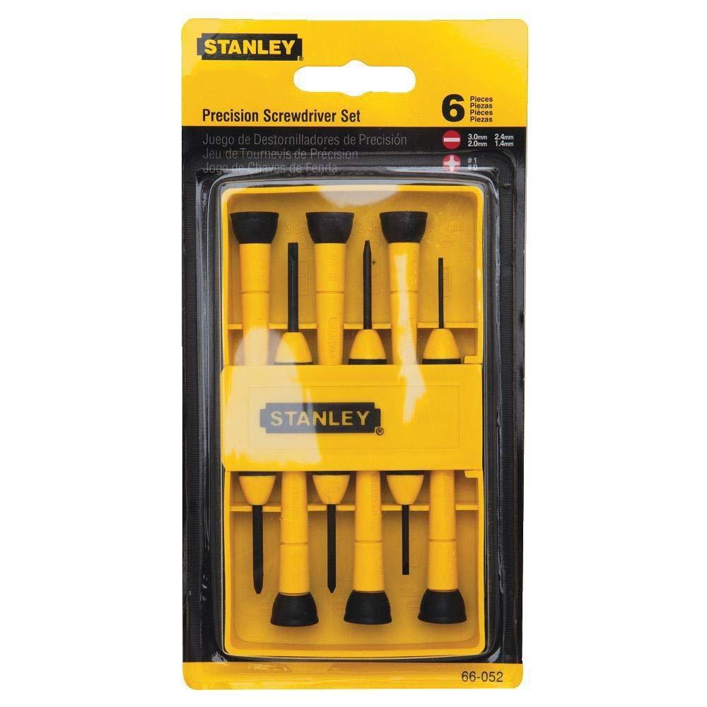 Stanley Tools 6-Piece Precision Screwdriver Set, Black/Yellow - NewNest Australia