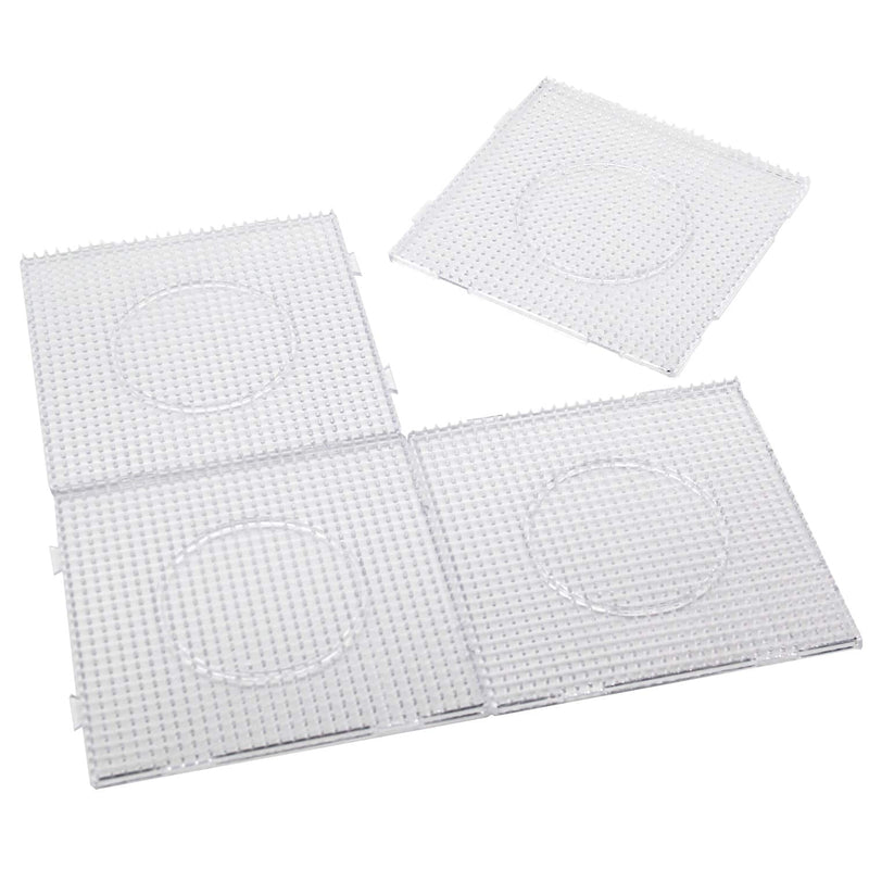 H&W 4PCS 5mm Fuse Beads Boards, Large Clear Pegboards Kits, with Gift 4 Lroning Paper (WA3-Z1) 4 PCS - NewNest Australia