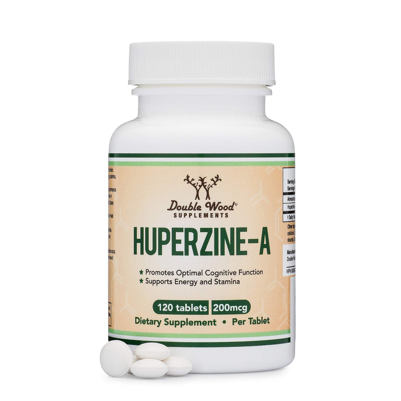 Huperzine A 200mcg (Third Party Tested) Manufactured in The USA, 120 Tablets, Nootropics Brain Supplement to Promote Acetylcholine, Support Memory and Focus by Double Wood Supplements - NewNest Australia