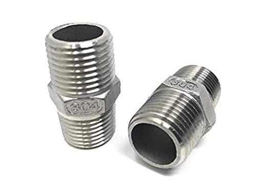 CONCORD 304 Stainless Steel 1/2" NPT to 1/2" NPT Hex Nipple Home Brew. 2 Pack - NewNest Australia