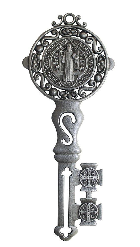 NewNest Australia - Saint Benedict Key Blessing for Protection - Home - Door - Wall Hanger Catholic Gifts - Llave de San Benito Catholic Favor 