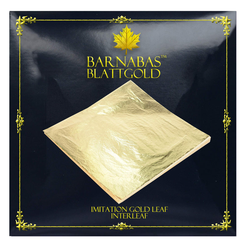 Barnabas Blattgold Imitation Gold Leaf (100) Sheets - 5.5 inches, Loose Leaf (Interleaf) 5.5 inches, 100 sheets - NewNest Australia