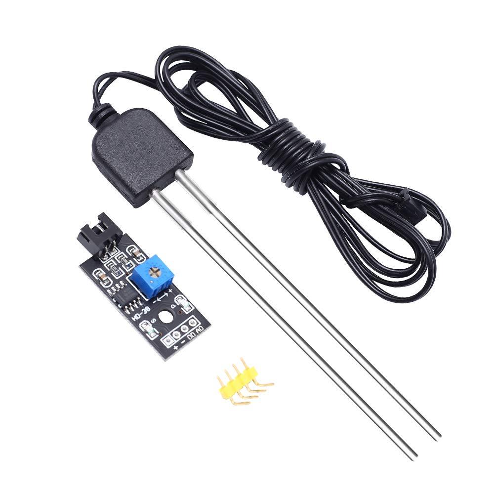 Resistive Soil Moisture Sensor, Icstation Humidity Detector, with Corrosion Resistant Probe, Digital Analog Signal Output for Arduino Garden Automatic Watering System (Pack of 2) - NewNest Australia