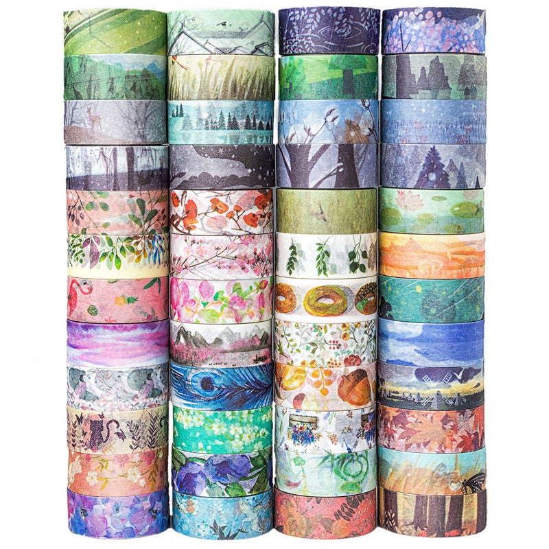 48 Rolls Washi Tape Set,Decorative Masking Adhesive Tape for DIY Crafts and Gift Wrapping,Beautify Bullet Journals ,Planners by KOVANO - NewNest Australia