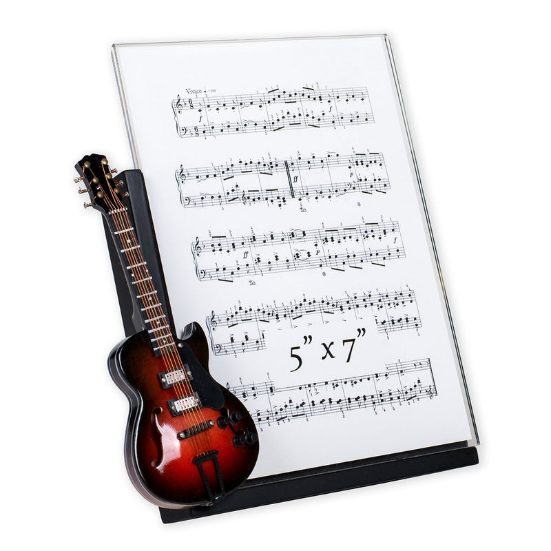 NewNest Australia - Broadway Gift Gibson Electric Guitar 5 x 7 inch Wooden Easel Back Picture Stand Holder 