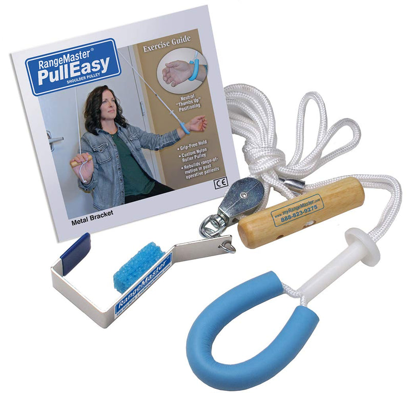 RangeMaster PullEasy Shoulder Pulley with Patient Guide │Physical Therapy Shoulder Pulley │ Aids with Shoulder Surgery Recovery │ Grip-Free Hold │ Metal Bracket Door Attachment - NewNest Australia