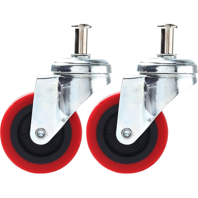 Online Best Service 2 Pack Heavy-Duty 2.5" Swivel Caster Wheel Creeper Service Cart Stool Post Mount 2 pcs Red - NewNest Australia