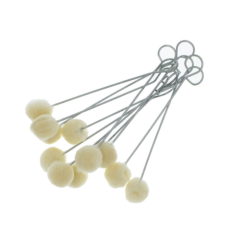 50 Pieces Wool Daubers Ball Brush Leather Dye Dauber Dyeing Applicator with Metal Handle for DIY Crafts Projects - NewNest Australia
