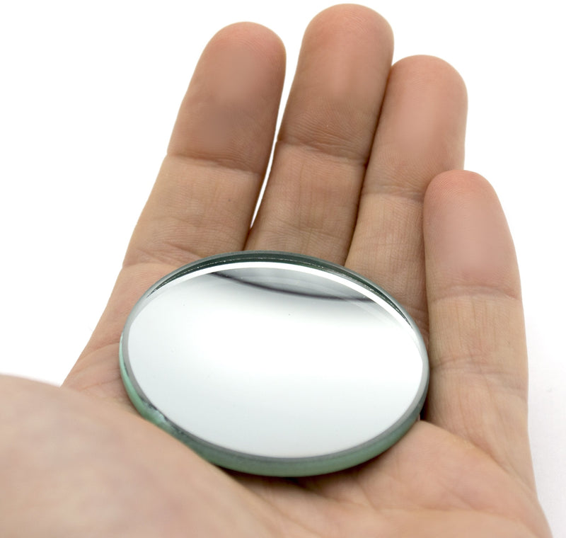 Concave Mirror, 2" (50mm) Diameter, 50mm Focal Length - Round - Glass - 3.3mm Thick Approx. - Eisco Labs - NewNest Australia