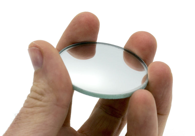 Round Convex Glass Mirror - 2" (50mm) Diameter - 50mm Focal Length - 2.8mm Thick Approx. - Eisco Labs - NewNest Australia