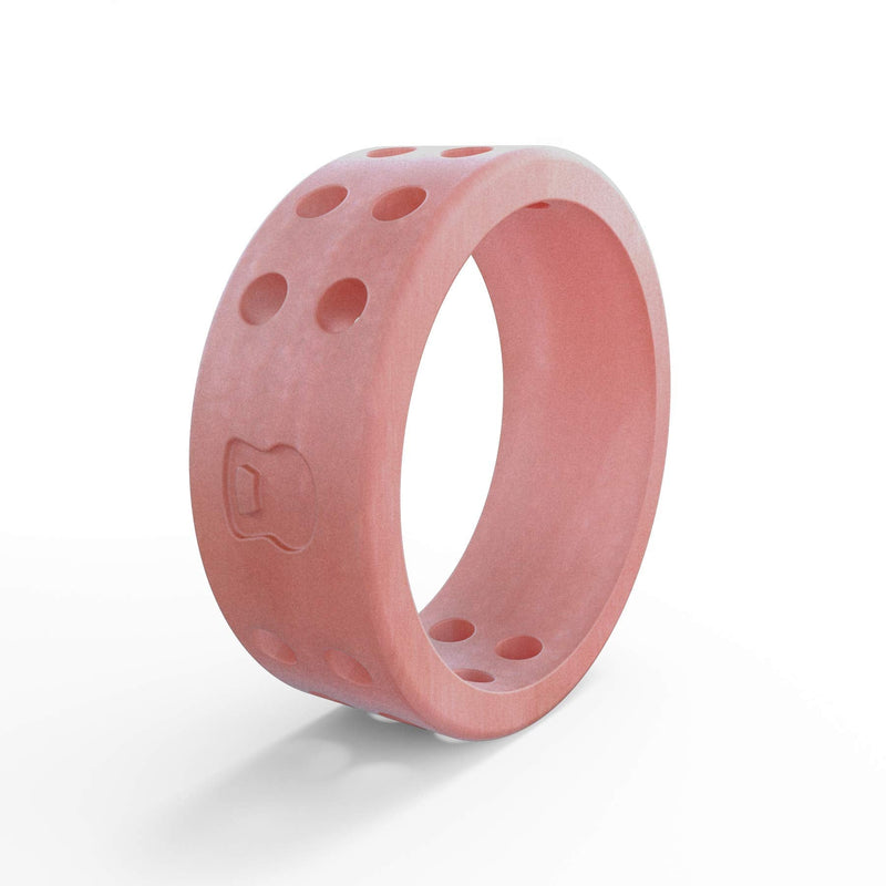 Women's Misty Rose Perforated Silicone Ring Size 06 Perforated - Light Pink Size 6 - NewNest Australia