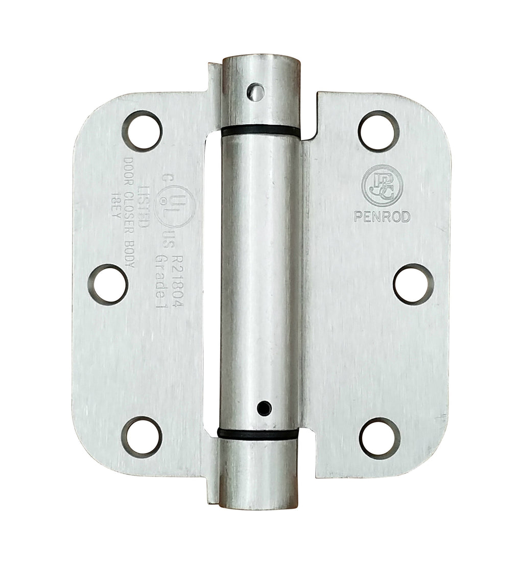 Penrod Spring Hinges for Doors, 3.5 Inch with 5/8 Inch Radius, Satin Nickel, 2 Pack - NewNest Australia