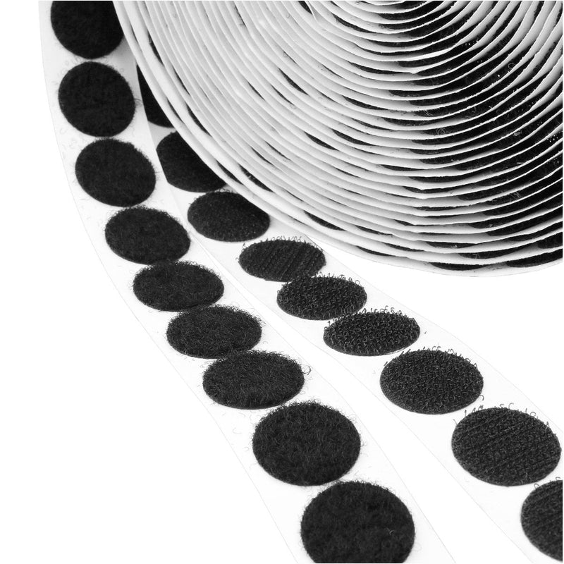 Hook & Loop Self Adhesive Fastener Coins 1" Diameter - Black (250 Pairs) 1" Coins Black - NewNest Australia