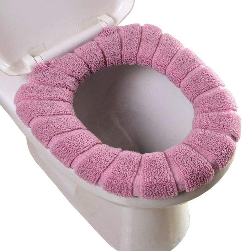 Guojanfon Bathroom Soft Thicker Warmer Stretchable Washable Cloth Toilet Seat Cover Pads (Seat Cover Pad,3Pcs,Random Colors) Seat Cover Pad ,3pcs,random Colors - NewNest Australia