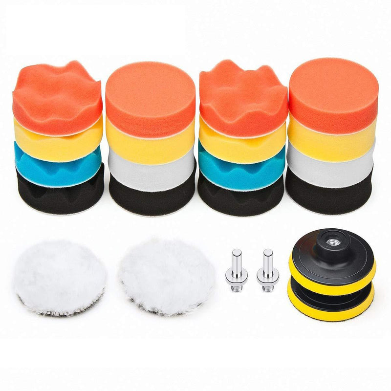 Car Foam Drill Polishing Pad Kit 22 PCS, 3 Inch Buffing Pads - NewNest Australia