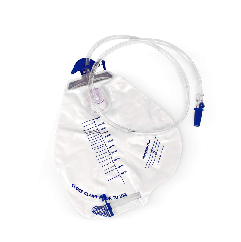 BodyHealt Urinary Drainage Bag with Anti-Reflux Chamber, 2000 mL Vinyl with 48" Drainage (1 Pack) Pack of 1 - NewNest Australia