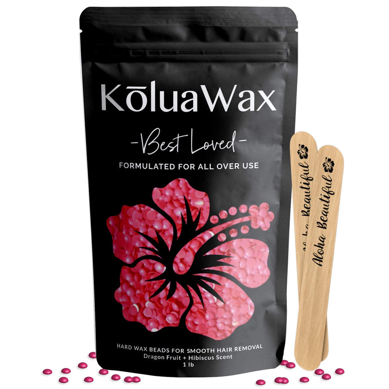 Hard Wax Beads for Hair Removal – All in One Body Formula – Our Most Versatile Wax for Face, Bikini, Legs, Underarm, Back and Chest – Large 1lb Refill Pearl Beans for Wax Warmers – Pink Best Loved by KoluaWax - NewNest Australia