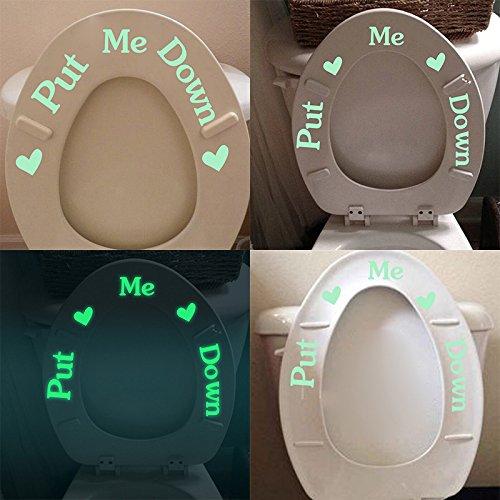 SNNplapla Put Me Down Fluorescent Sticker Decal Vinyl Sticker Sign Reminder for Home Wall Toilet Seat Decor - NewNest Australia