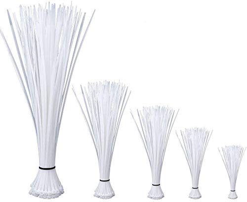 NewMainOne Self Locking Nylon Cable Zip Ties,4 6 8 10 12 Inches,Width 0.16inch,500Pcs HeavyDuty Wire Tie Wraps for Home,Office,Garden,Garage,Workshop (White) White - NewNest Australia