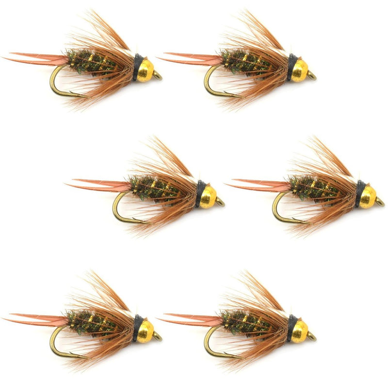 The Fly Fishing Place Bead Head Prince Nymph Fly Fishing Flies - Set of 6 Flies Hook Size 10 - NewNest Australia