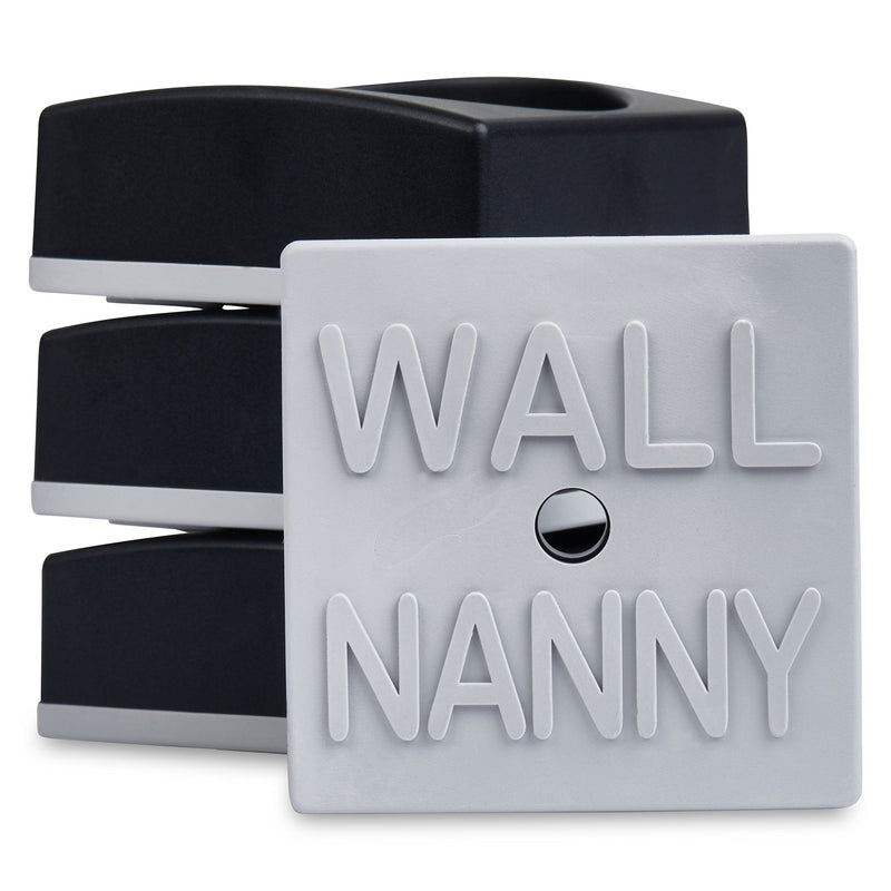 Wall Nanny Mini (4 Pack - Made in USA) Smallest Low-Profile Wall Protector for Baby Gates - Perfect in Doorways - Best Saver Cups Guard Pad Trim & Paint for Child Dog Pet Pressure Gate (Black) Black - NewNest Australia